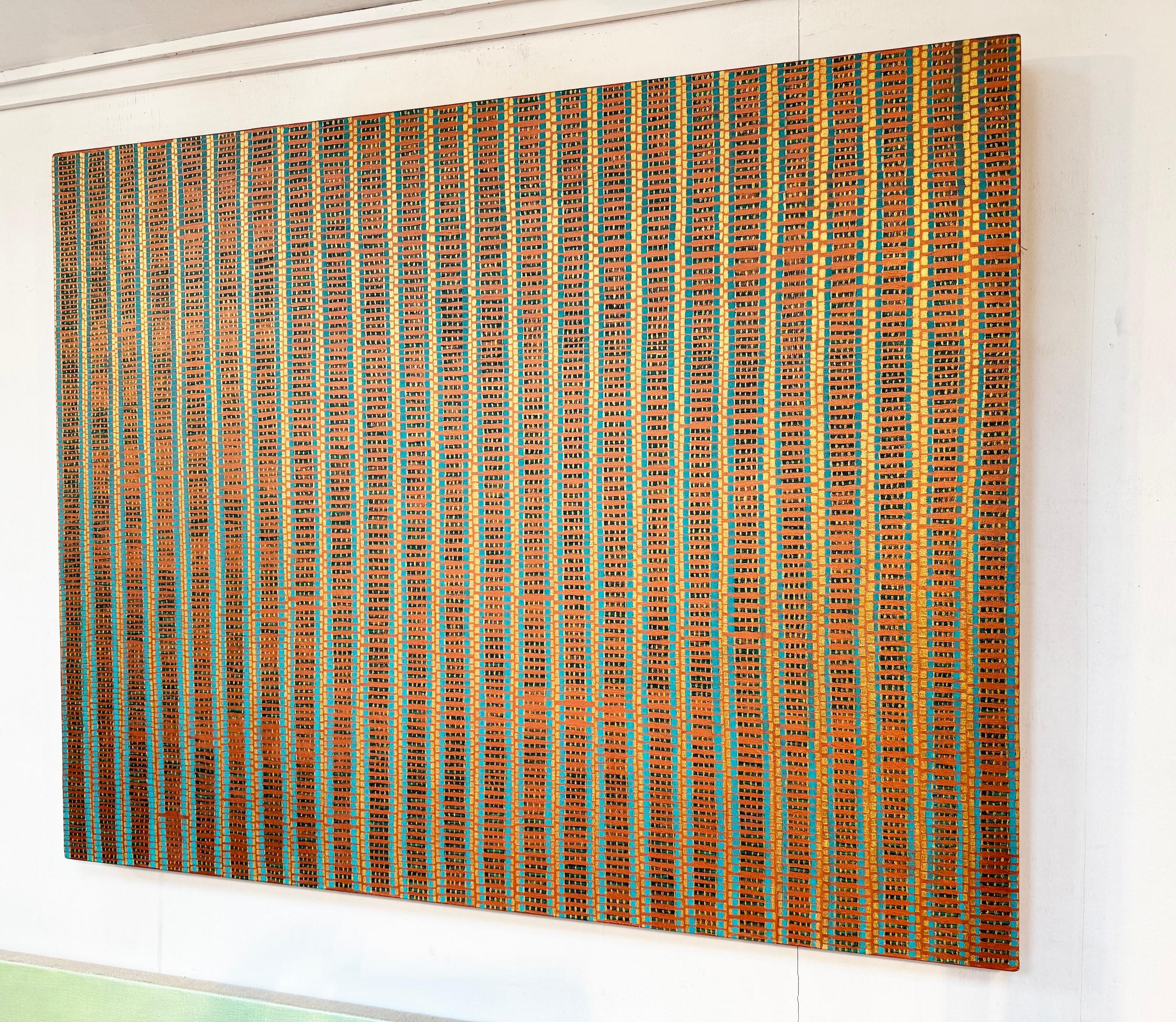 Ladders of Light, pittura ad olio astratta contemporanea di Sue Bleakley - Painting di Susan Bleakley