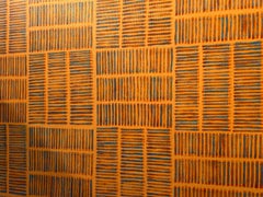 "Surface Tension On An Apricot Sea". Large Contemporary Abstarct Oil Painting