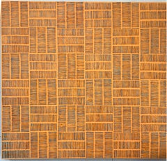 "Surface Tension On An Apricot Sea". Large Contemporary Abstarct Oil Painting