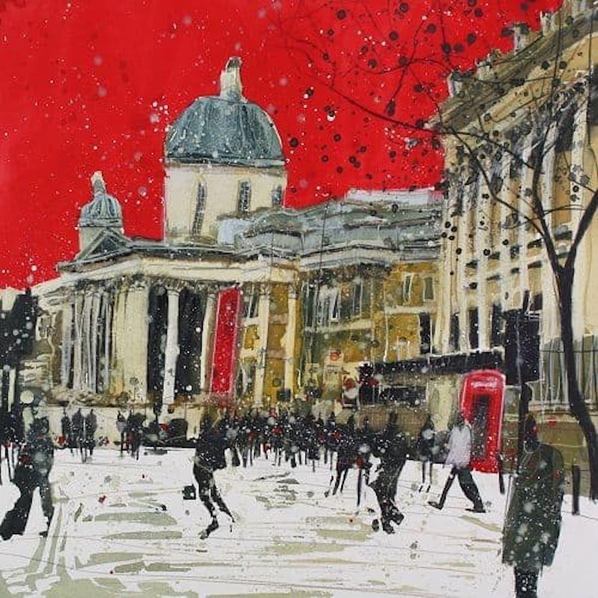 Susan Brown  Landscape Print - Gallery on the Square London by Susan Brown, Limited Edition Print, Architecture