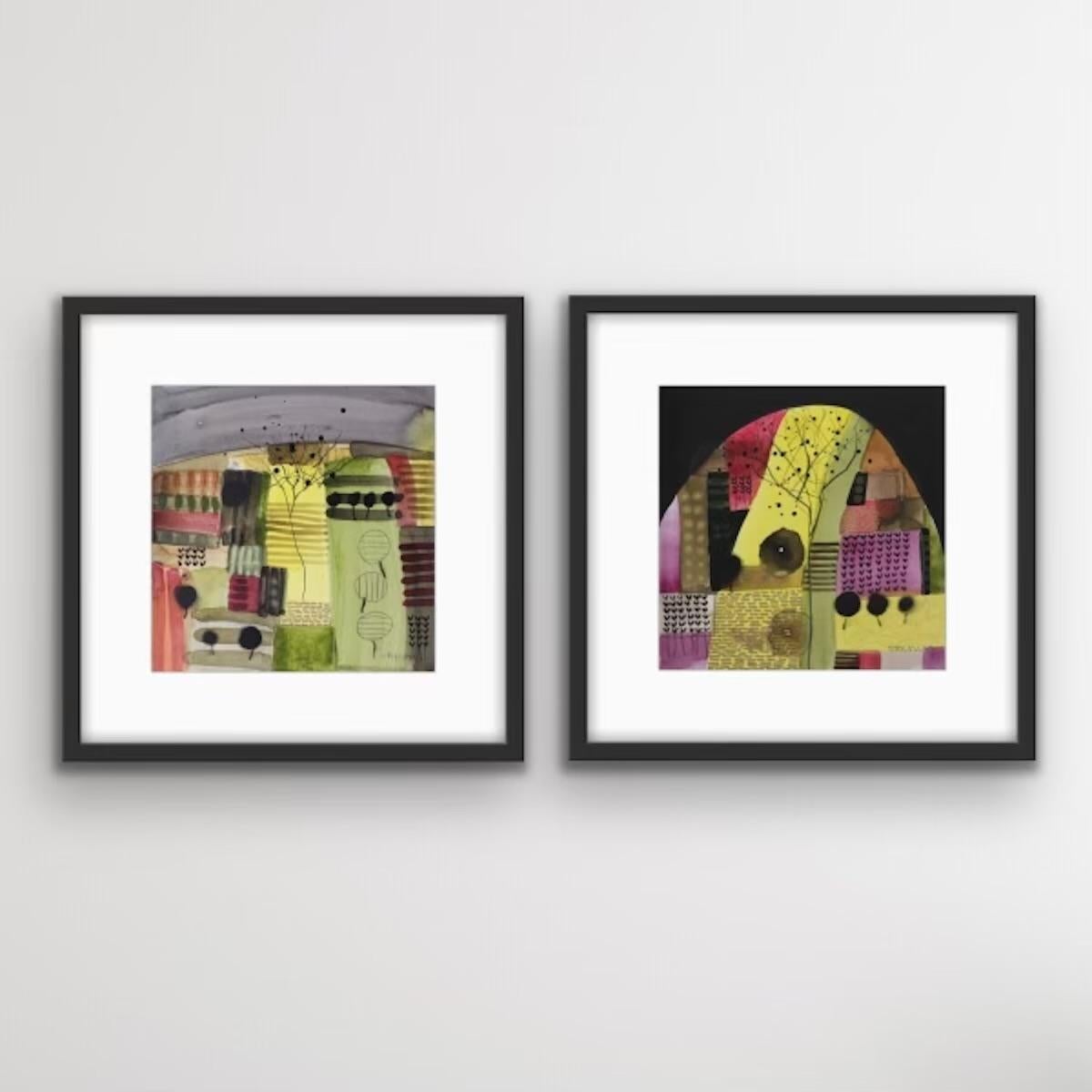 Susan Brown  Landscape Print - Hills 4 and Hills 12