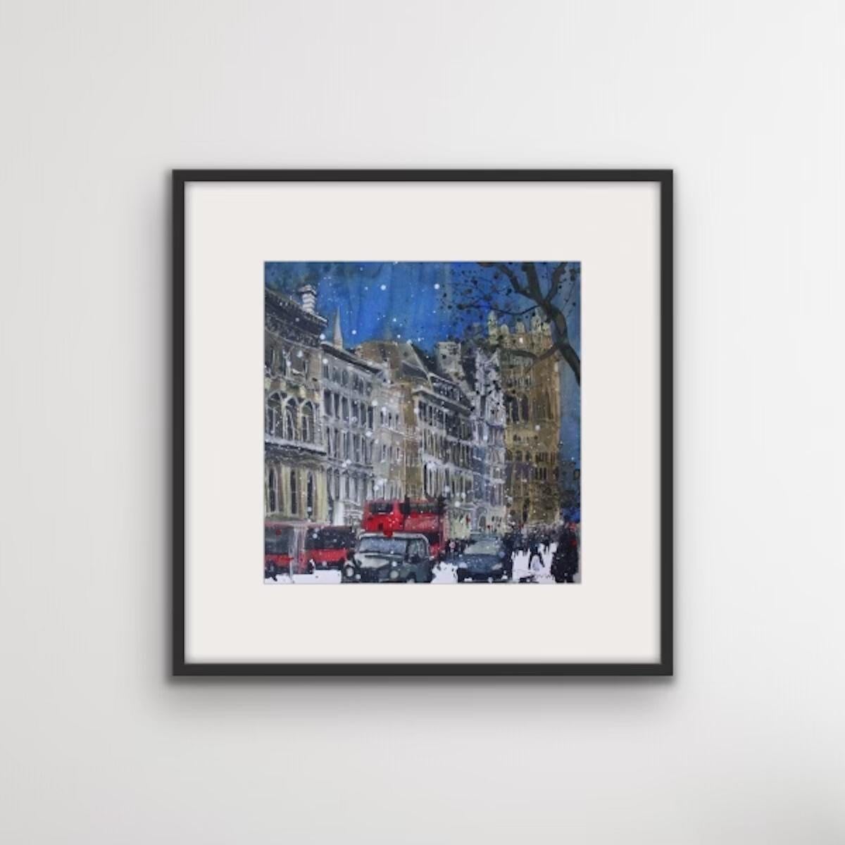 Winter Day Parliament by Susan Brown, Impressionist style art , London art - Contemporary Print by Susan Brown 