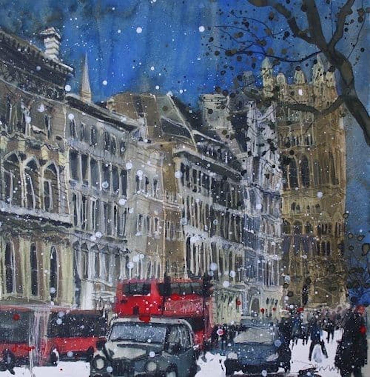 Susan Brown  Print - Winter Day Parliament by Susan Brown, Impressionist style art , London art