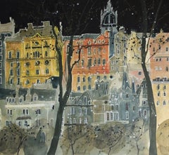 Otoño, Edimburgo 1, pintura original, paisaje, contemporáneo