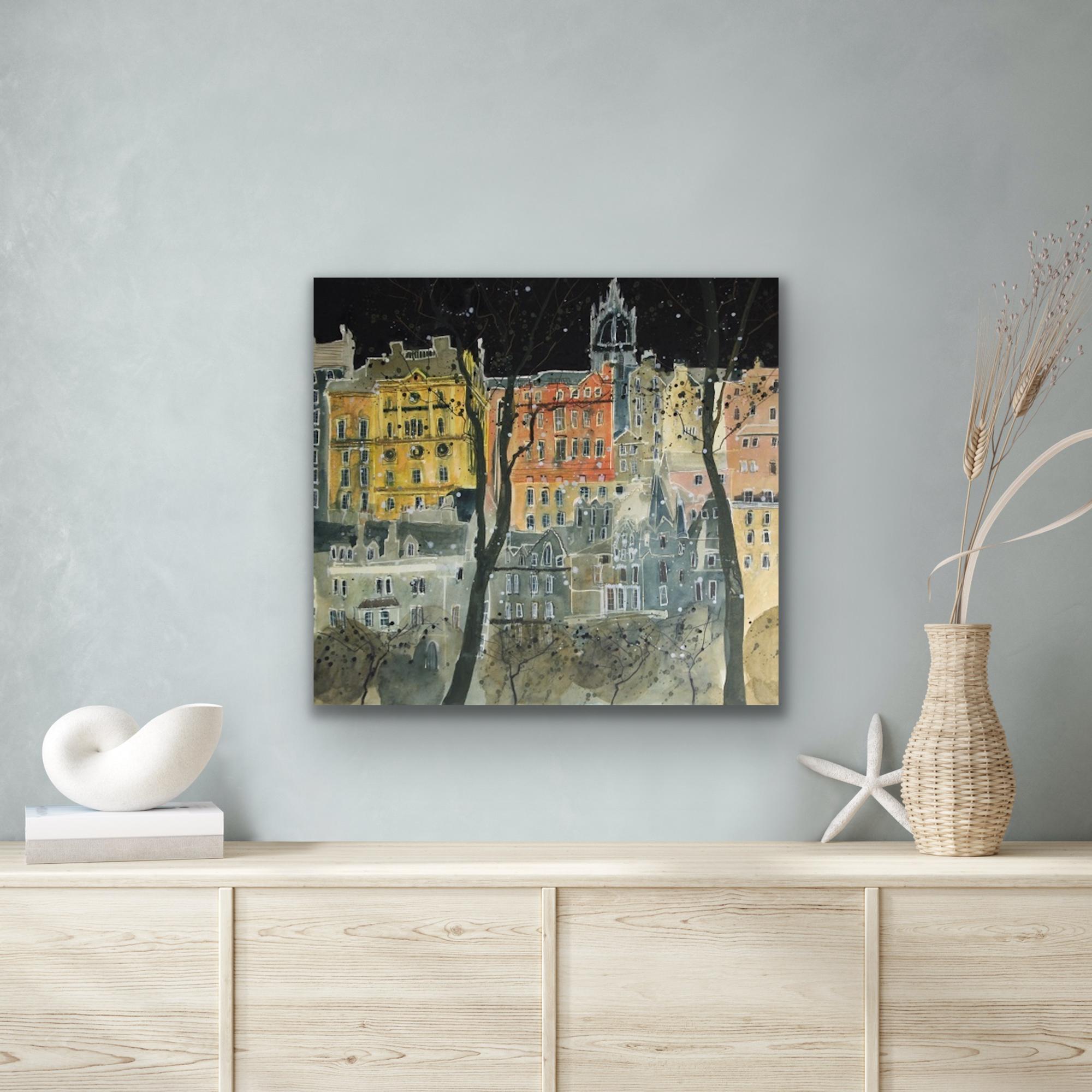 Otoño, Edimburgo 1, pintura original, paisaje, contemporáneo en venta 2