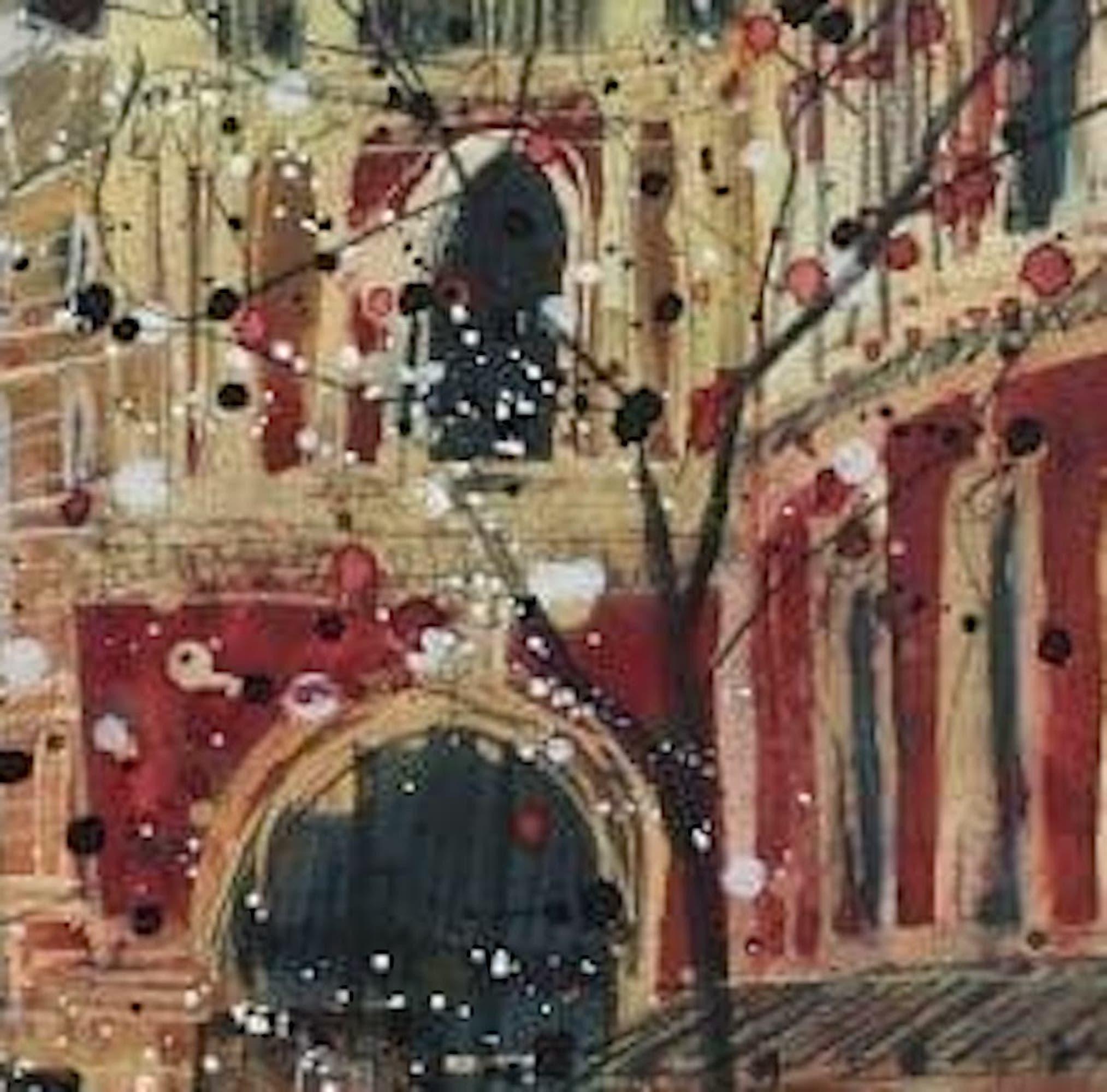 Lugar clásico, Royal Albert Hall, Londres Arte, Arquitectura Arte, Paisaje urbano Arte - Painting Contemporáneo de Susan Brown
