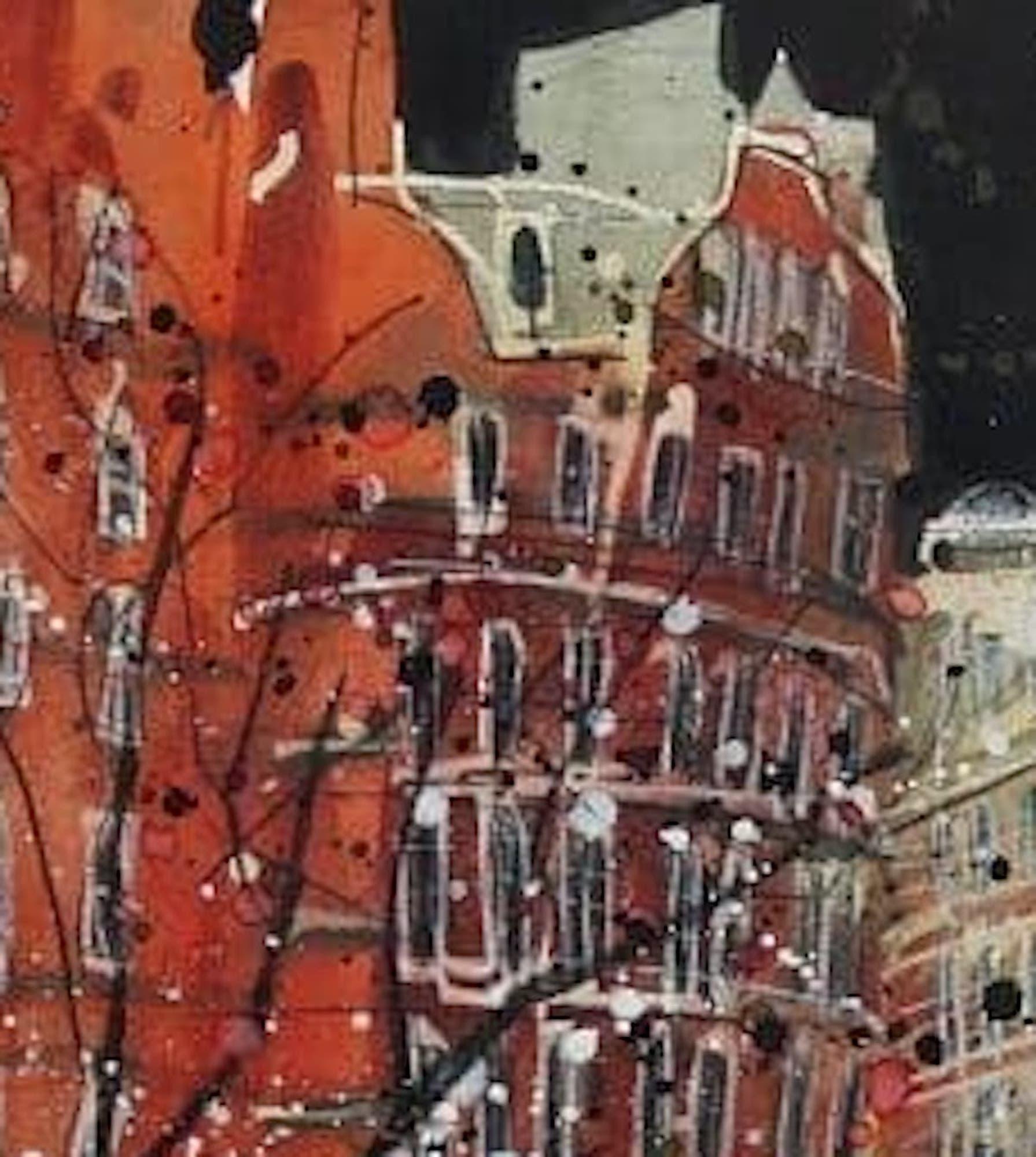 Arte classica, Royal Albert Hall, Arte di Londra, Arte dell'architettura, Arte del paesaggio urbano - Landscape Painting Marrone di Susan Brown