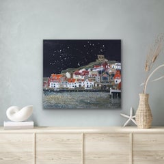 Luz plateada, Whitby, pintura original, paisaje, contemporáneo