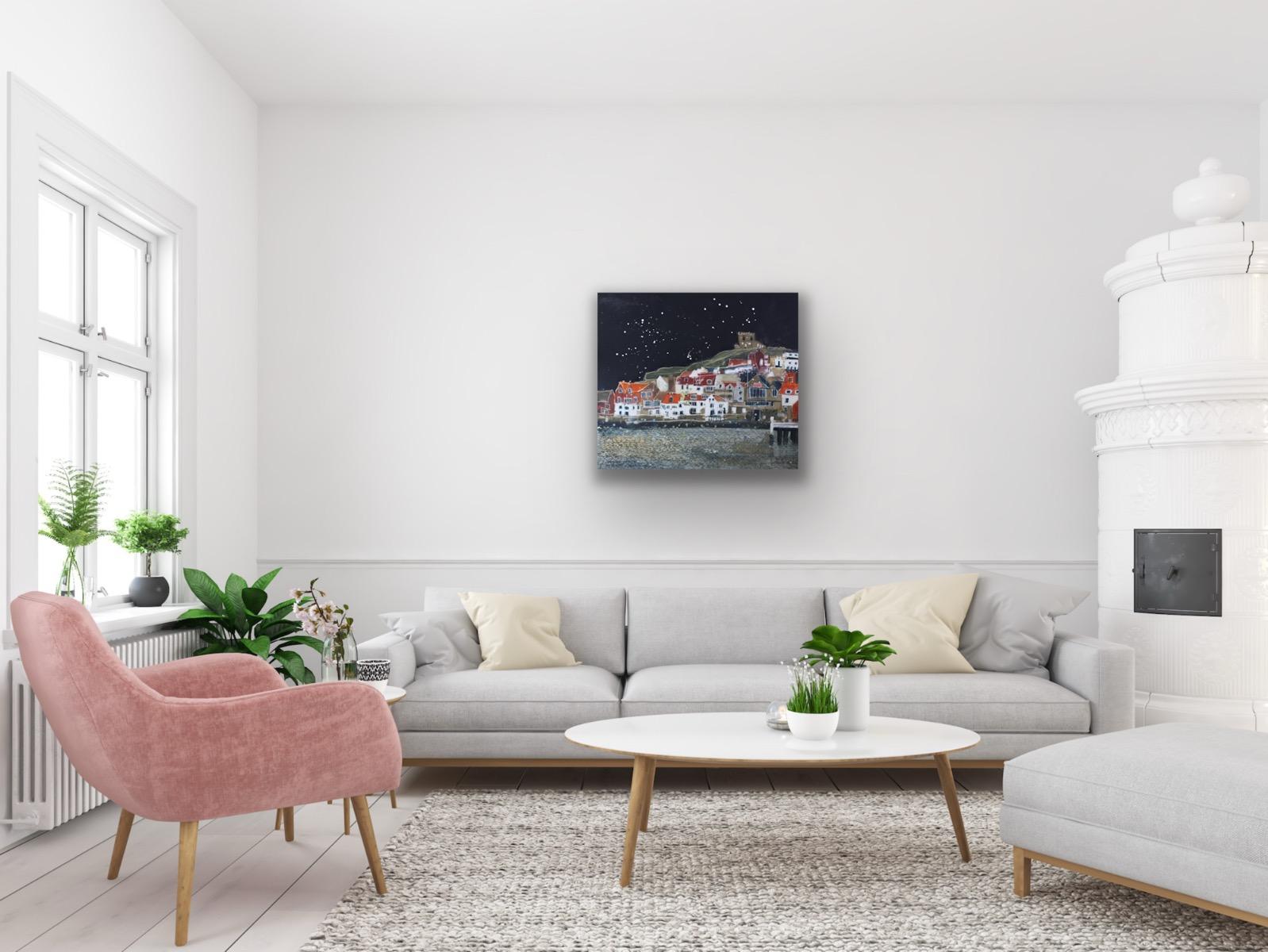 Silvery Light, Whitby, original painting, landscape, contemporary For Sale 1