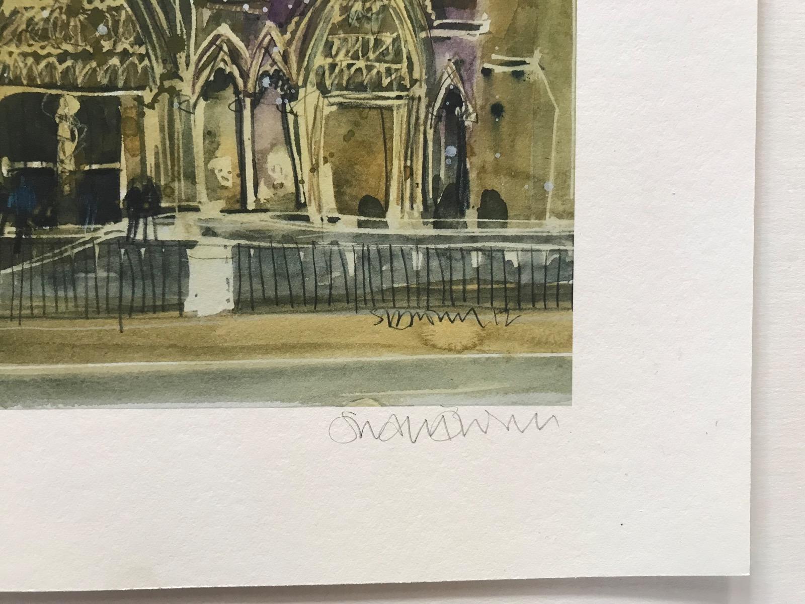8 Setting for Great Pageants, Westminster Abbey, London - Abstract Print by Susan Brown