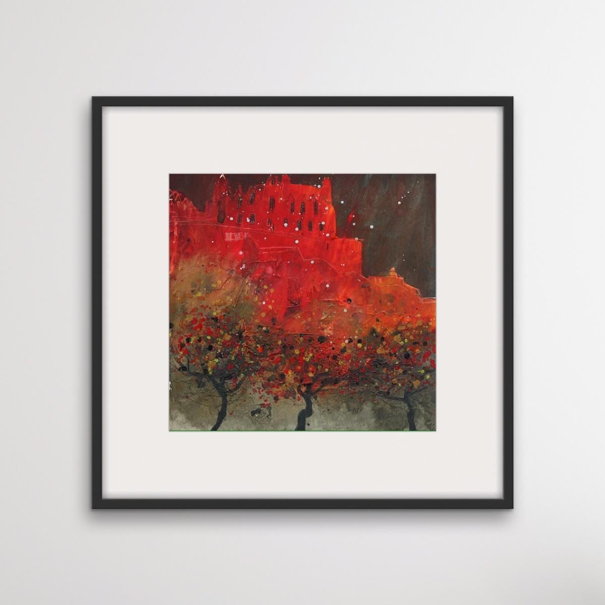 Castle Rock, Edimburgo - Print Impresionista abstracto de Susan Brown