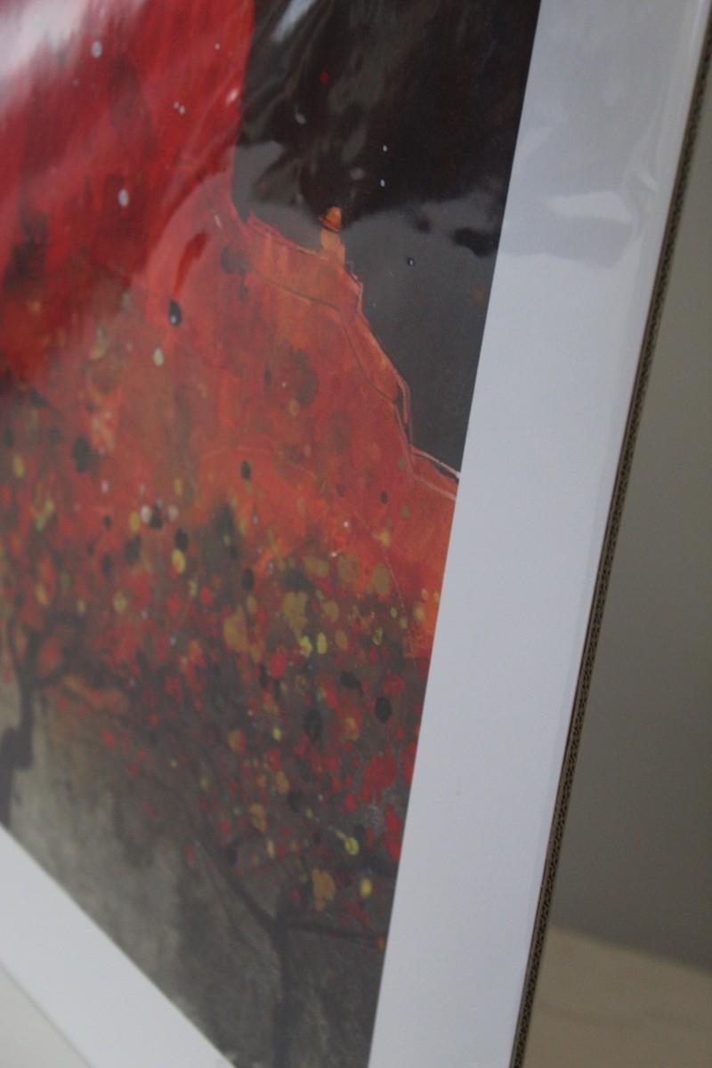 Castle Rock, Edimburgo - Landscape Print Marrón de Susan Brown