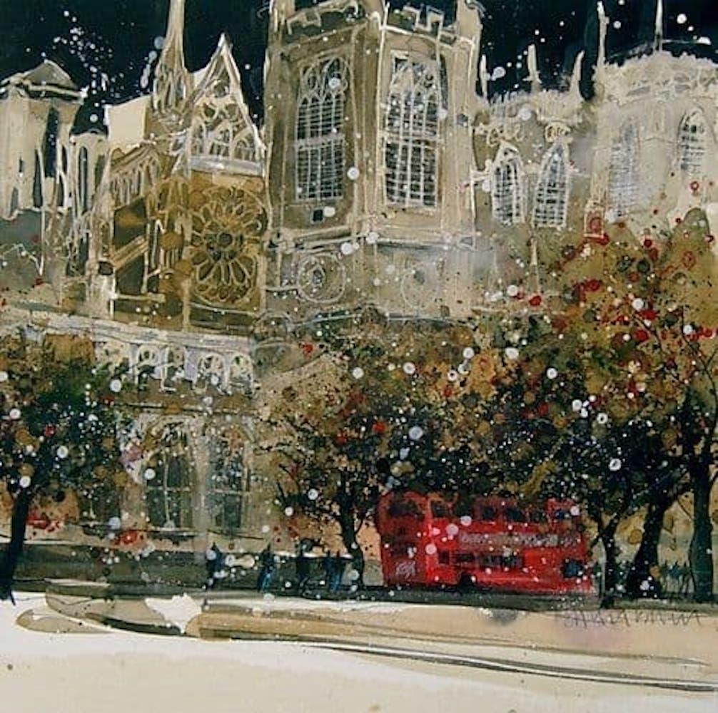 North Transept, Westminster Abbey, London and St Giles Cathedral, Edinburgh  - Impressionist Print by Susan Brown