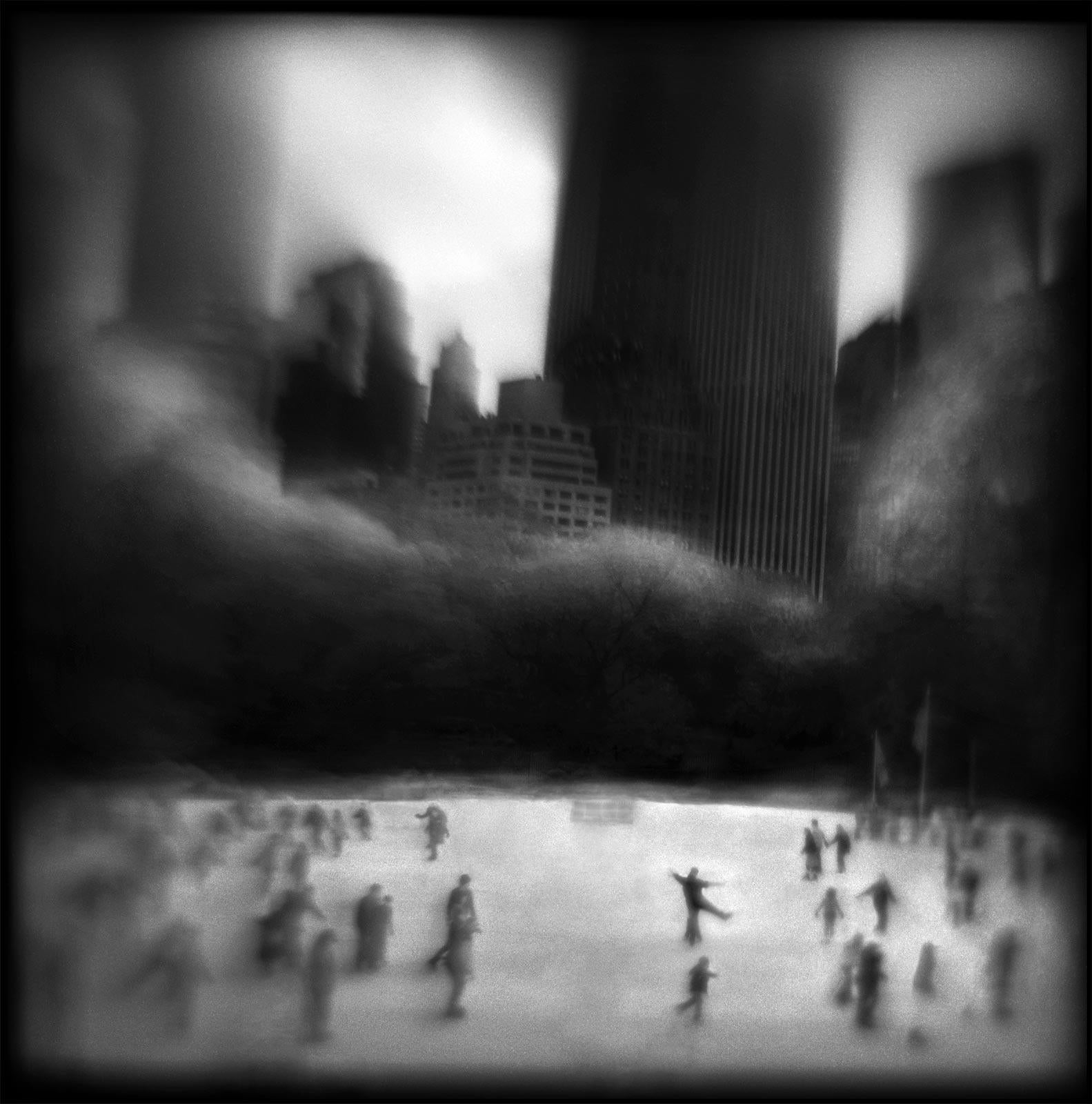 Susan Burnstine, In the Midst, 2008, (New York City), archival pigment ink print. Susan Burnstine portrays her dream-like visions entirely in-camera, rather than with post-processing manipulations. To achieve this, she created twenty-one hand-made