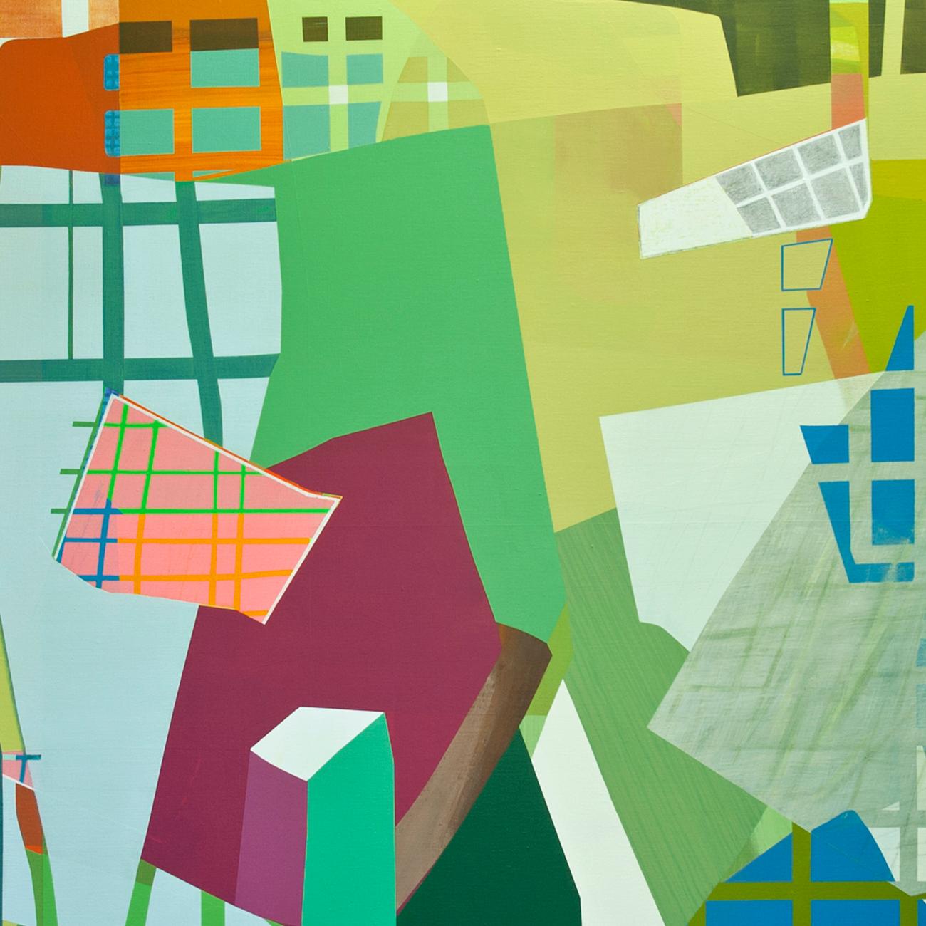 sbc 207 (Abstrakte Malerei) (Beige), Abstract Painting, von Susan Cantrick