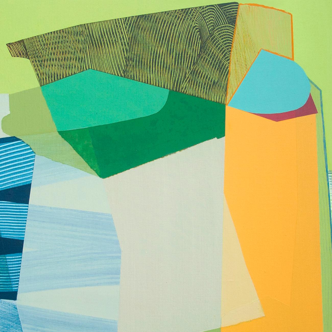 sbc 242 (Abstract painting) - Green Abstract Painting by Susan Cantrick
