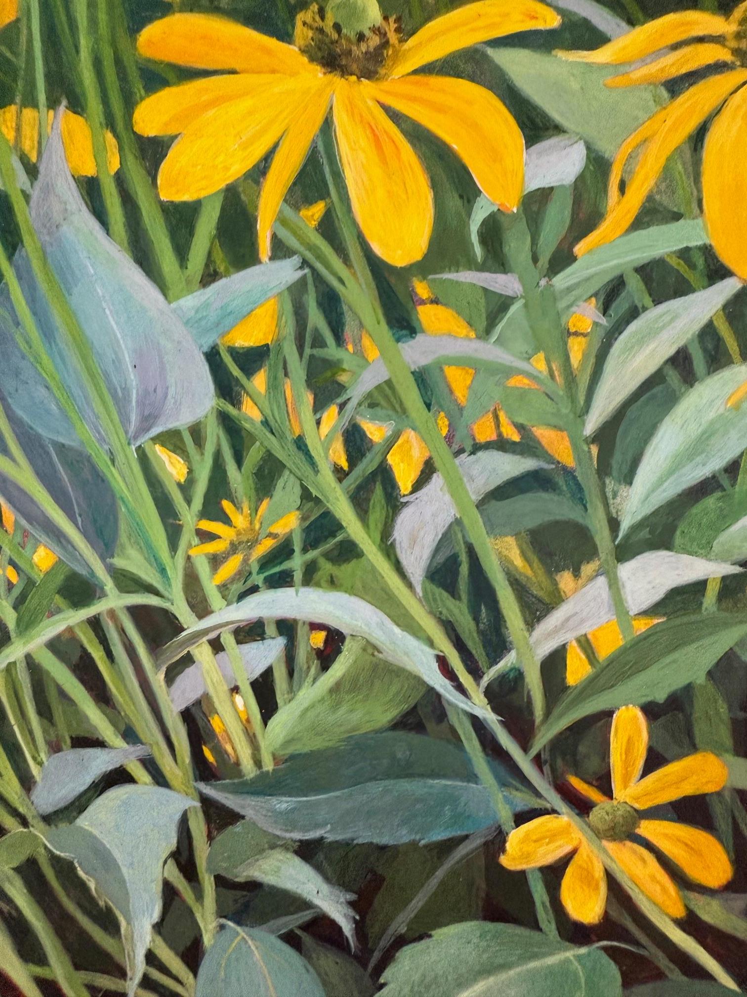 High Line Yellow Flowers - Painting de Susan Cohen