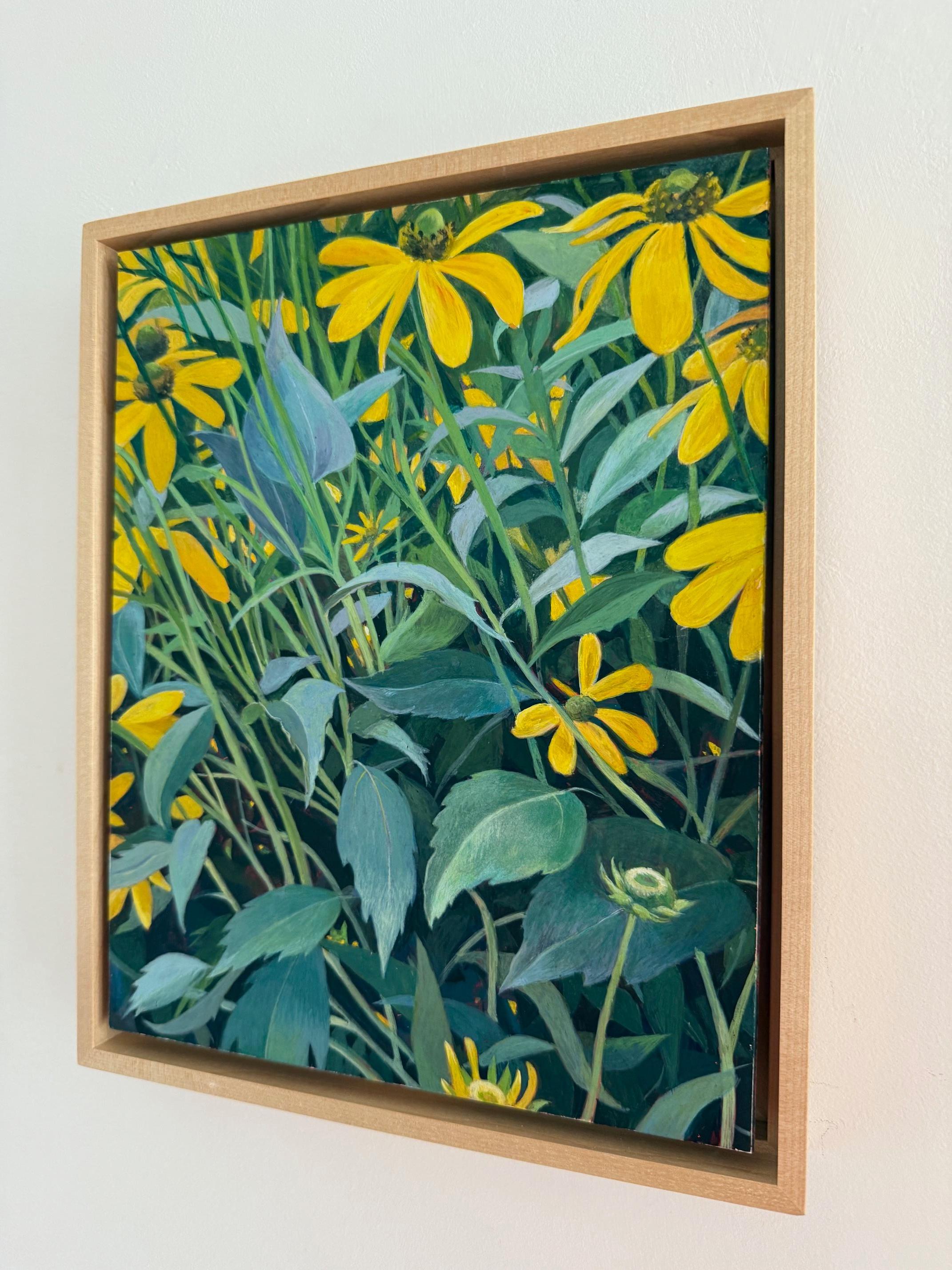 High Line Yellow Flowers - Painting moderno estadounidense de Susan Cohen