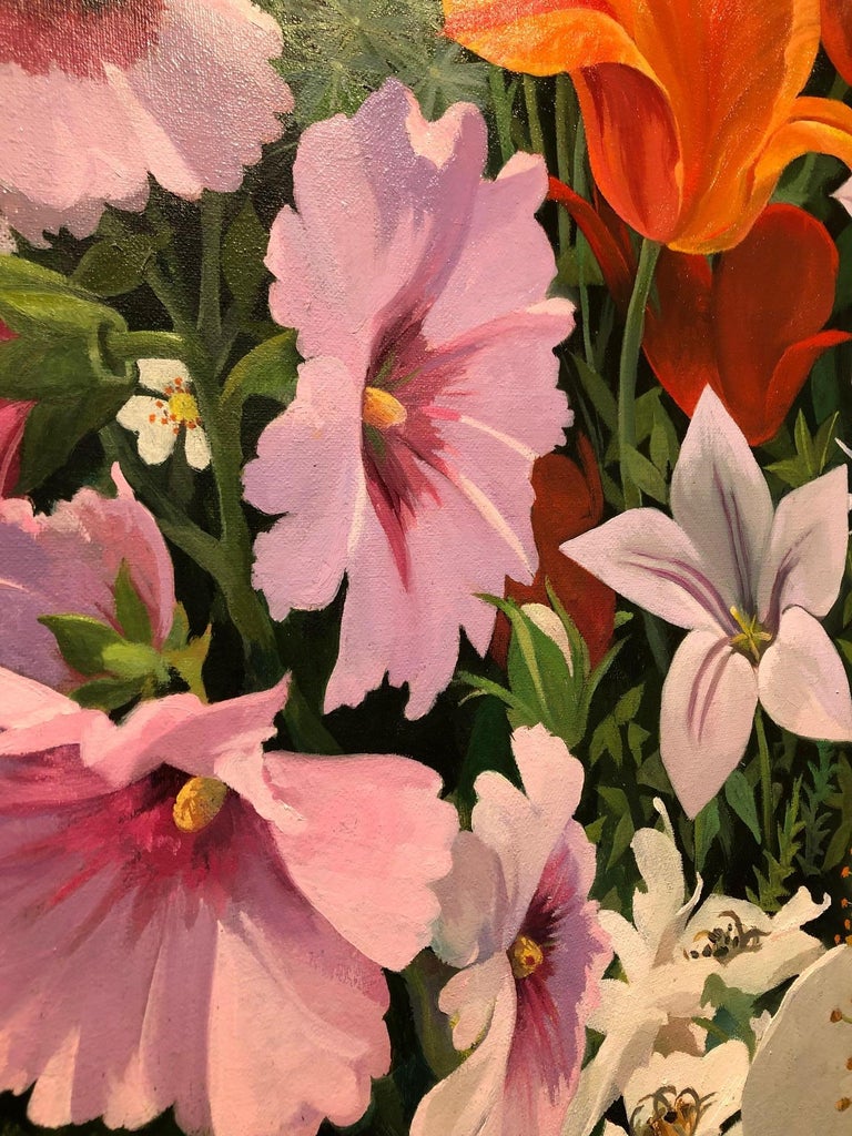Susan Cohen June Bouquet, Floral Oil on Linen Painting, 2022 For Sale