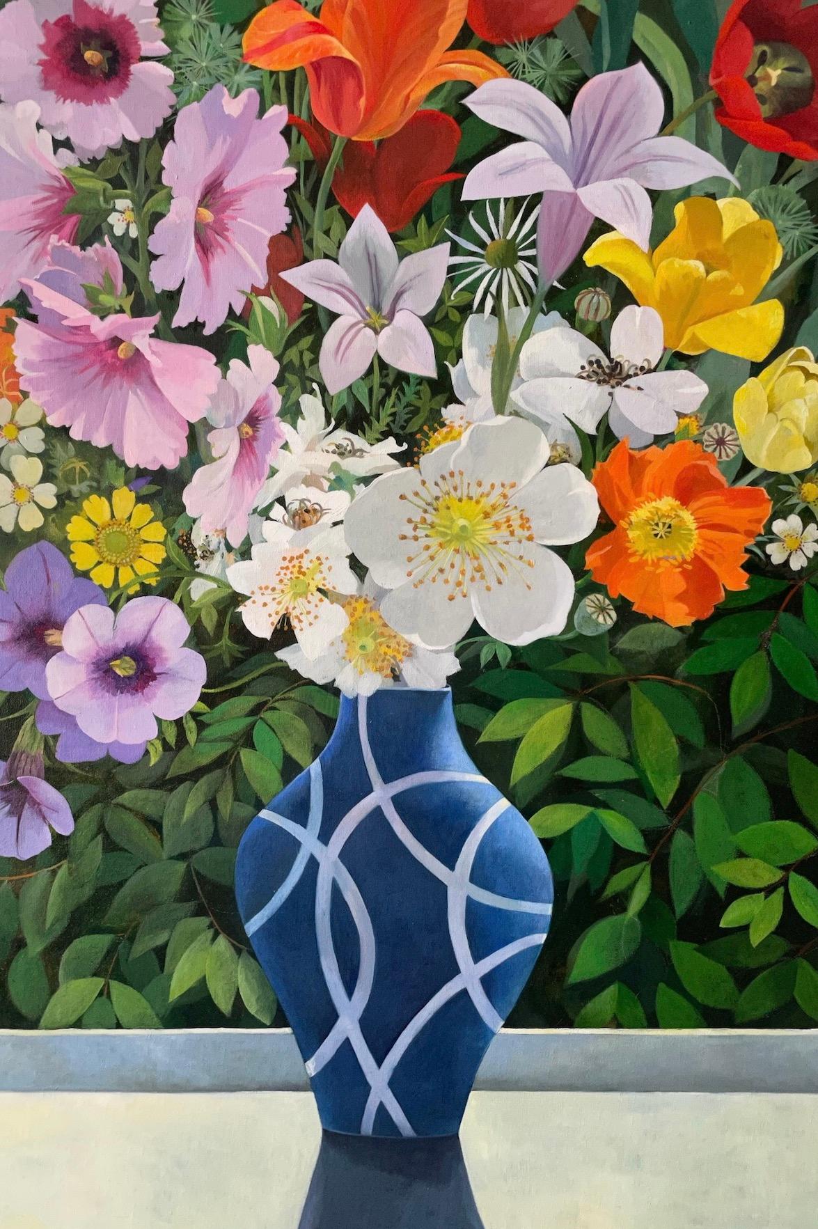 Susan Cohen Interior Painting - June Bouquet, Floral Oil on Linen Painting, 2022