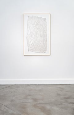 Serie «Parchment» XLIV - Monotipia sobre papel, arte contemporáneo, enmarcada