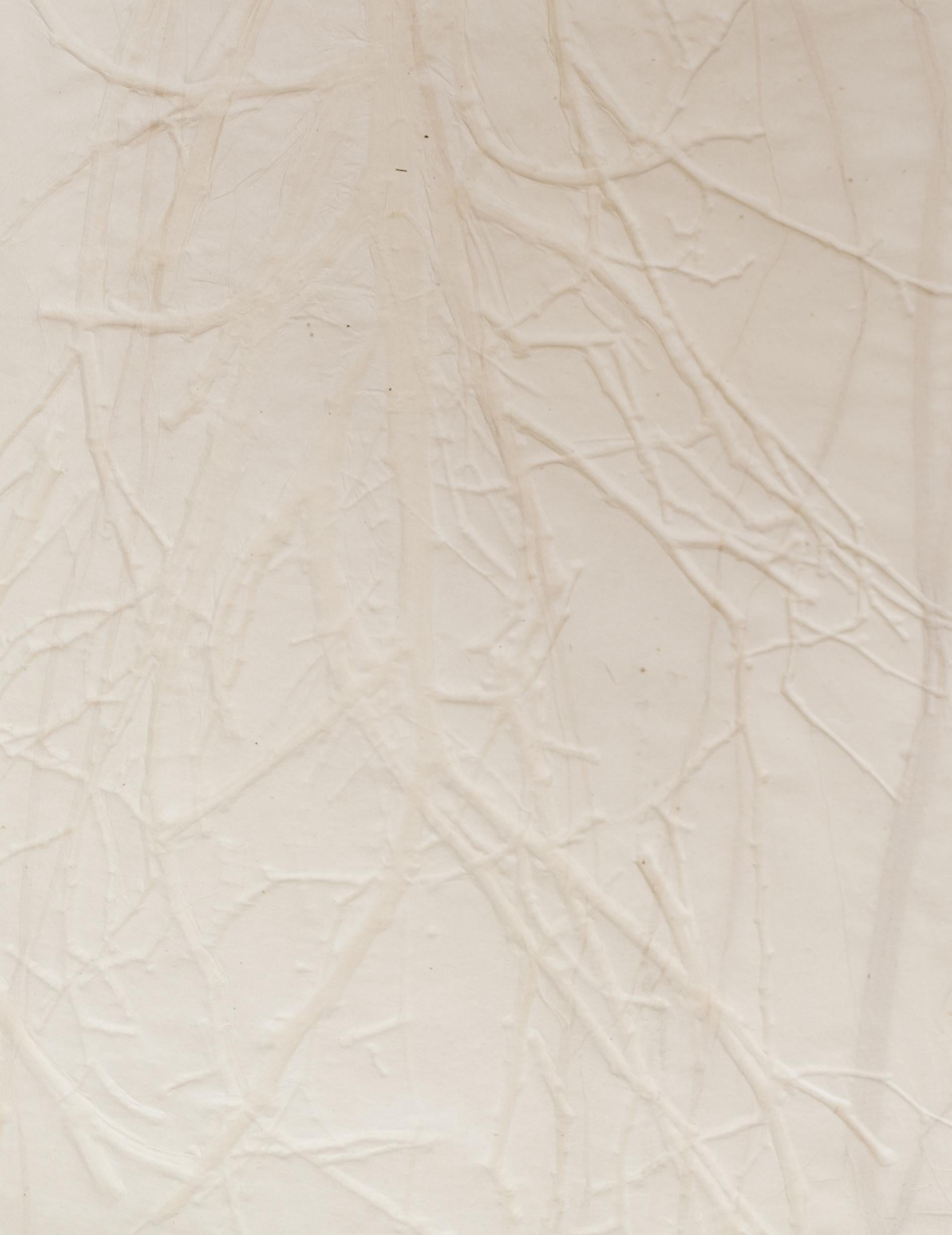 Pergamentserie XXXlV – abstrakter, geprägter, Monodruck auf Pergamentpapier im Angebot 3