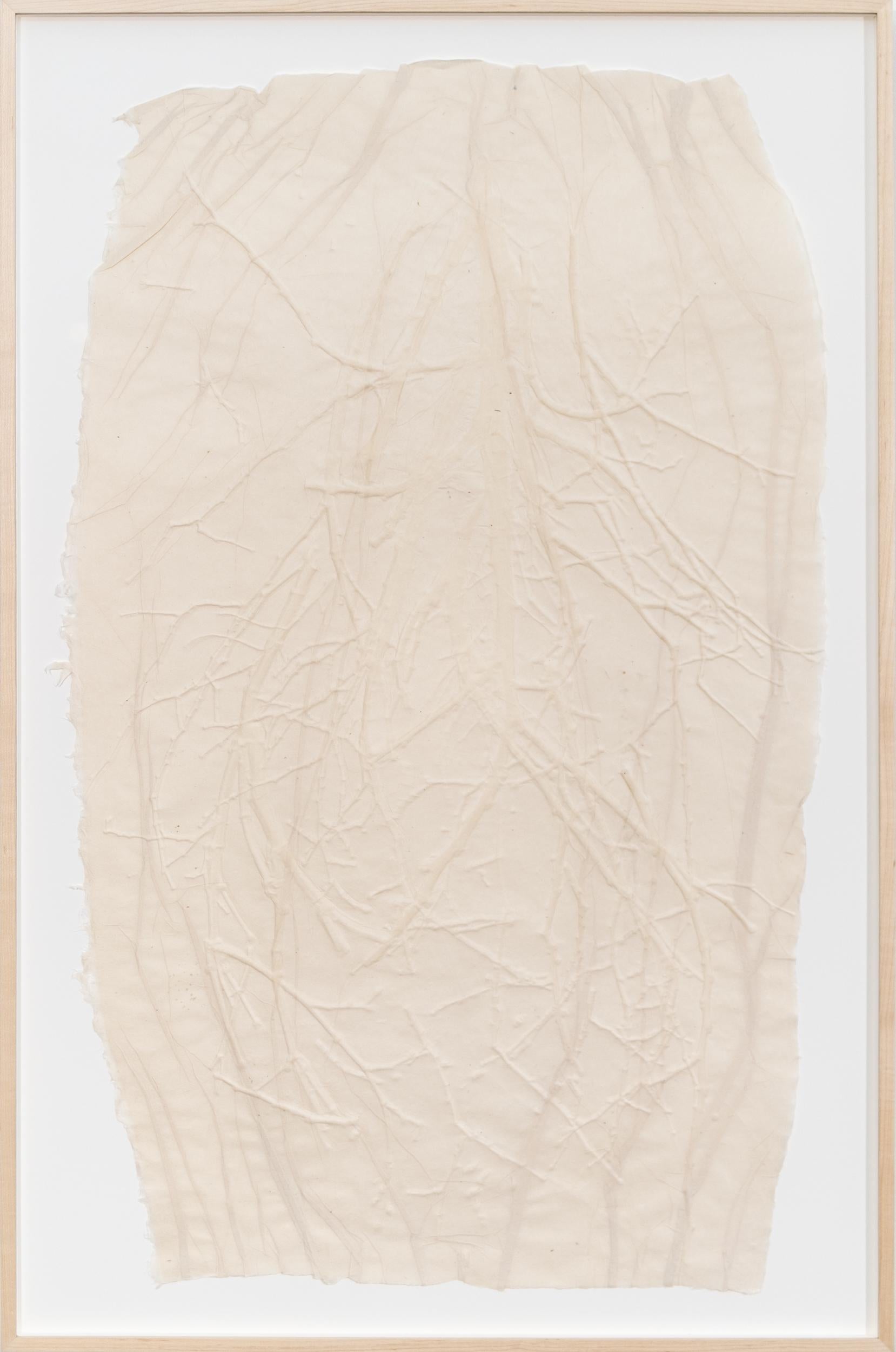 Pergamentserie XXXlV – abstrakter, geprägter, Monodruck auf Pergamentpapier