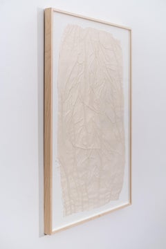 Série Parchment XXXV - abstrait, en relief, monogravure sur papier parchemin