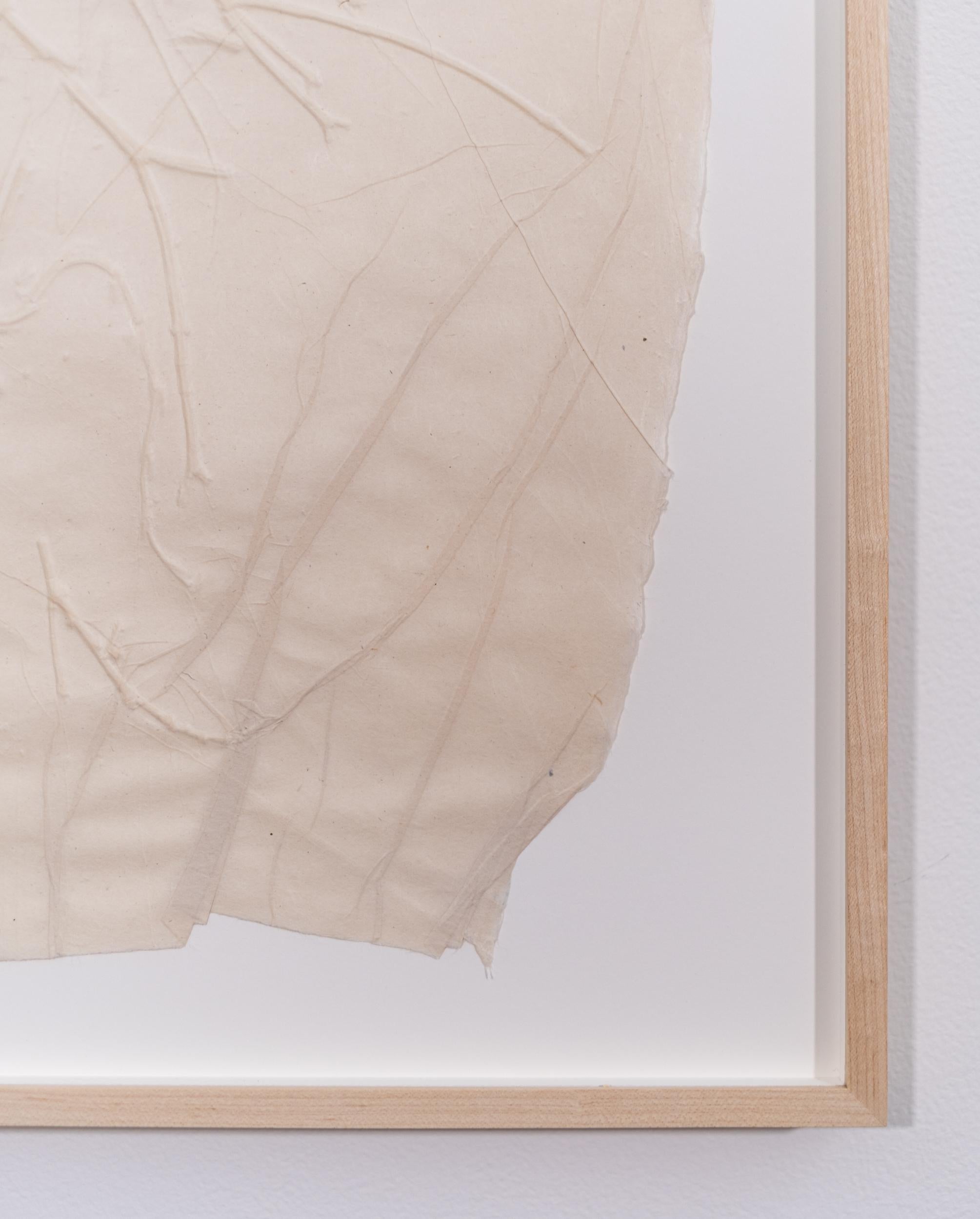 Parchment Series XXXV - abstract, embossed, monoprint on parchment paper 3