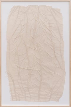 Serie Pergamino XXXV - abstracto, en relieve, monocopia sobre papel pergamino