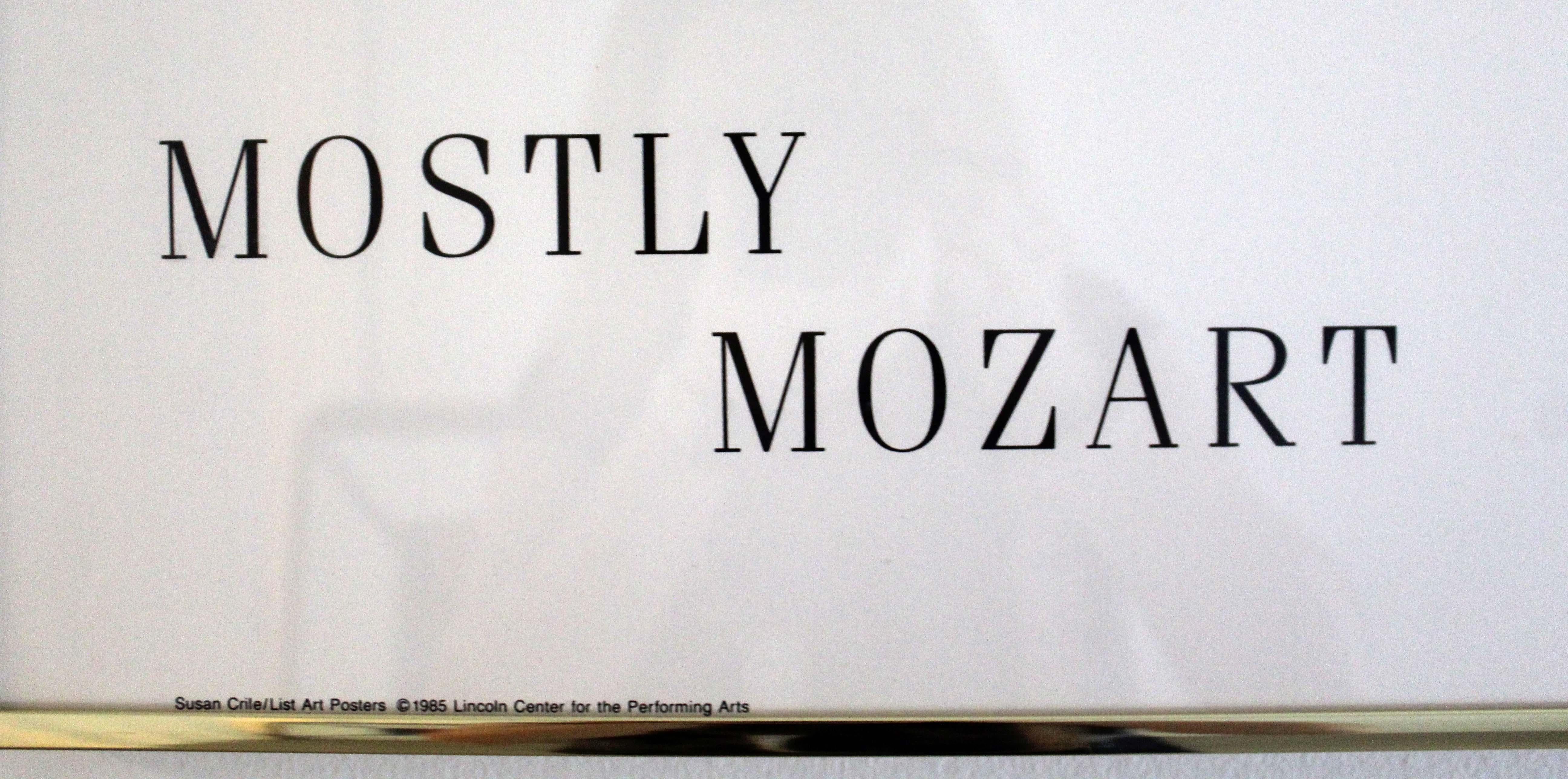 Susan Crile Mostly Mozart Lincoln Center Serigraph Poster 1985 Framed 3