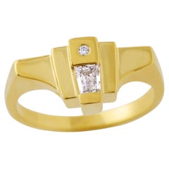Susan Crow Studio FAIRMINED Yellow Gold and Diamond Helen of Troy Ring