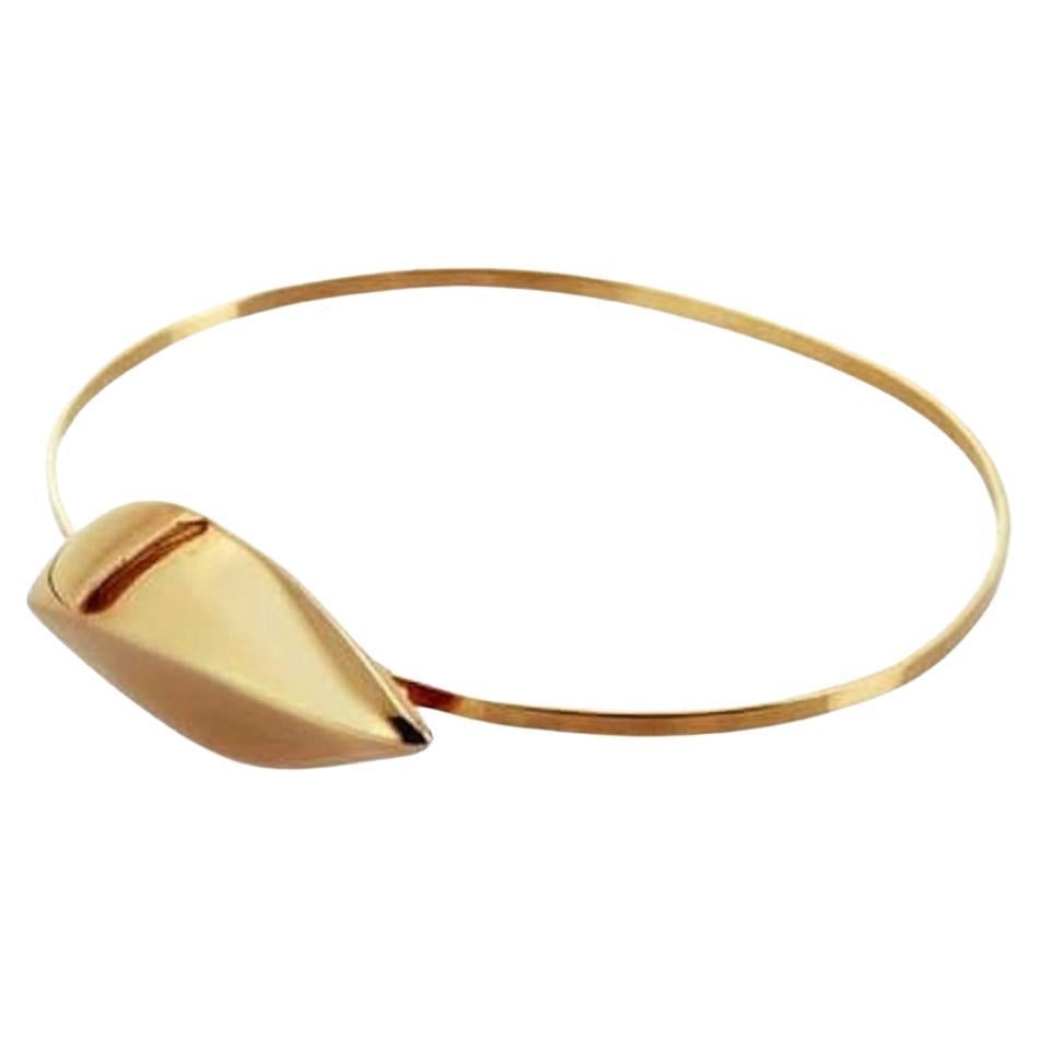 Susan Crow Studio Flora-Blatt-Armband mit Verschluss aus Gelbgold im Angebot