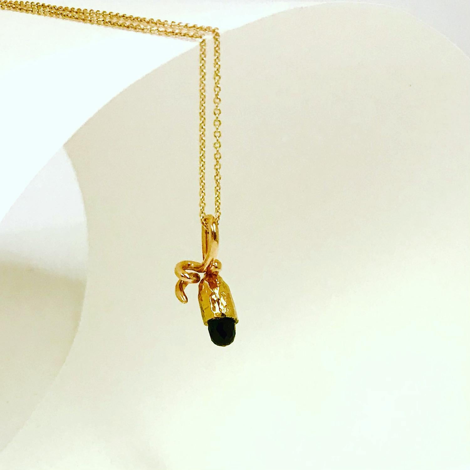 gold crow necklace