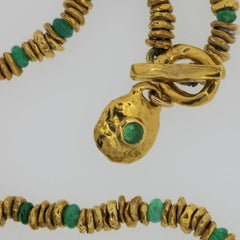 Susan Cummings Emerald Gold Necklace