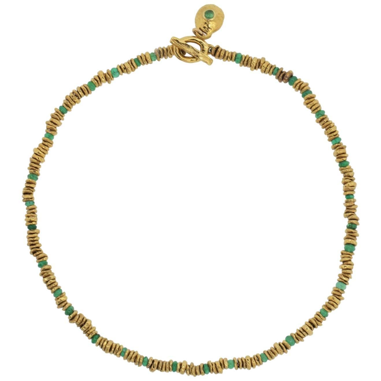 Susan Cummings Emerald Gold Necklace