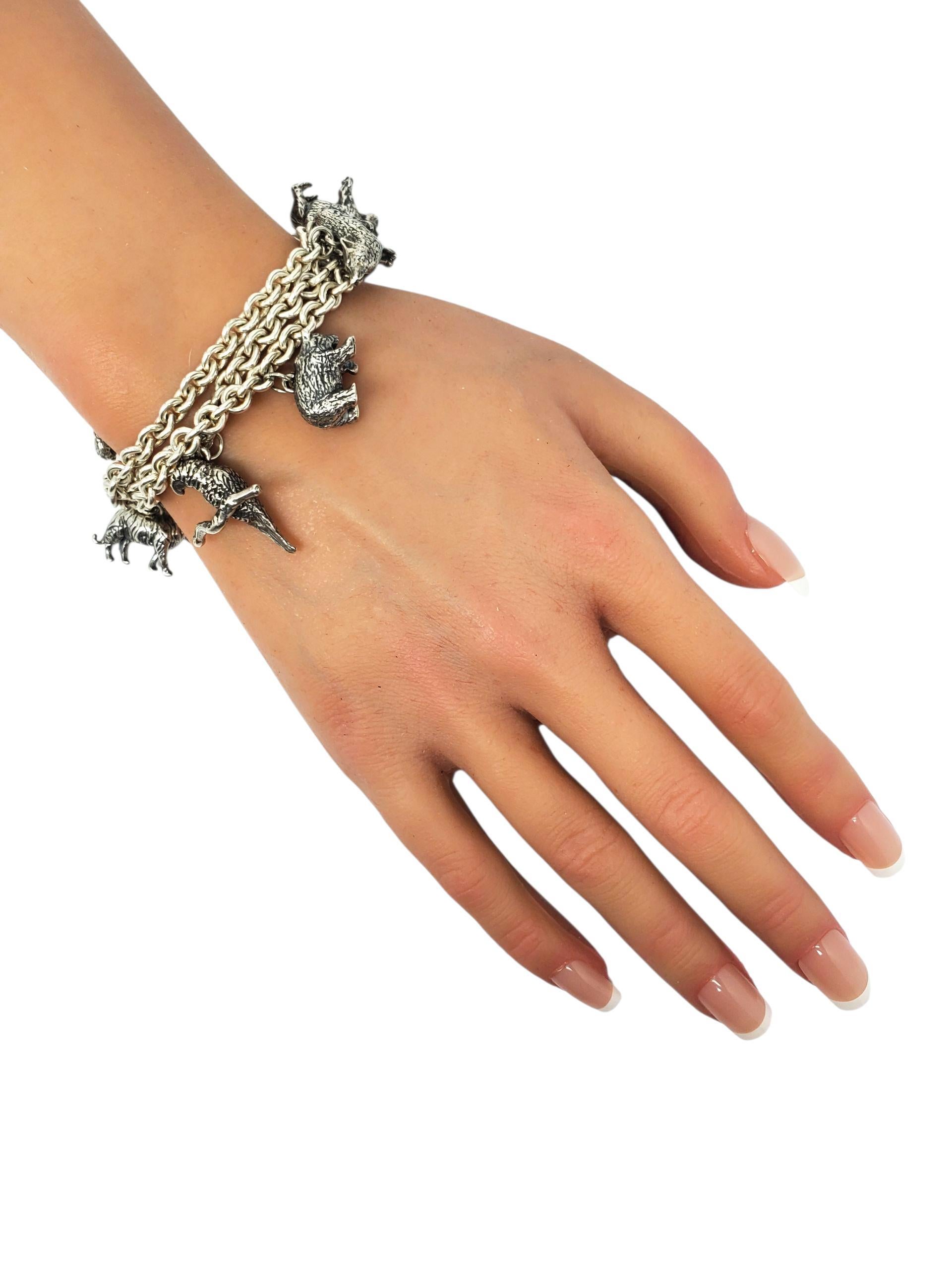 Susan Cummings Bracciale Charm a 3 catene in argento con specie in via di estinzione #22734 in vendita 6