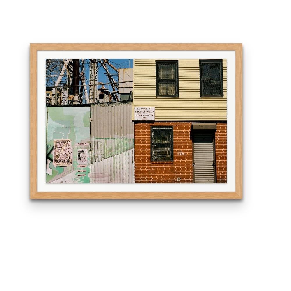 Williamsburg 1- Collage Urban Photographic Print auf Papier (Braun), Color Photograph, von Susan Daboll
