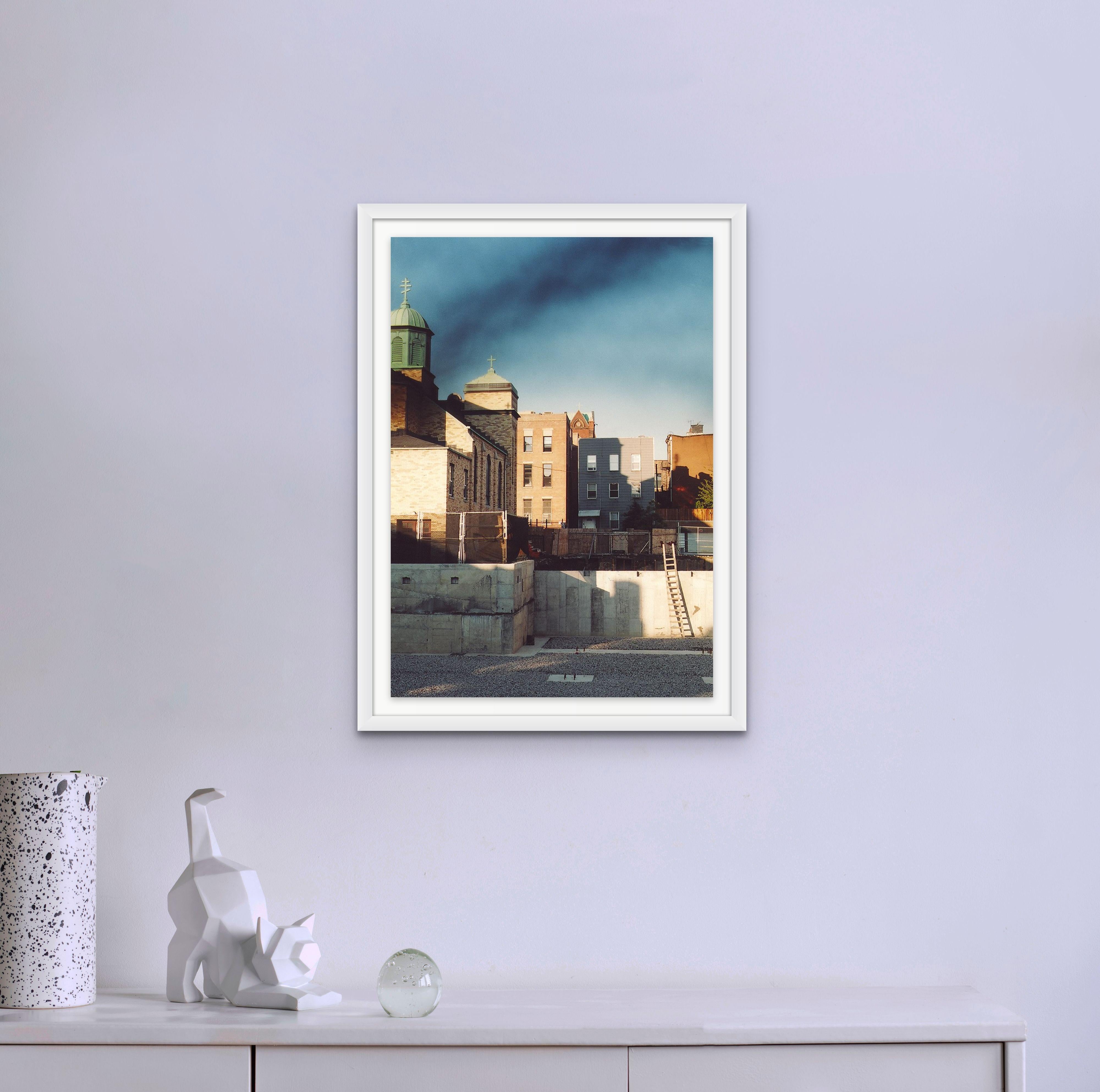 Williamsburg 12- Cool Tone Cityscape Photographic Print on Paper For Sale 1