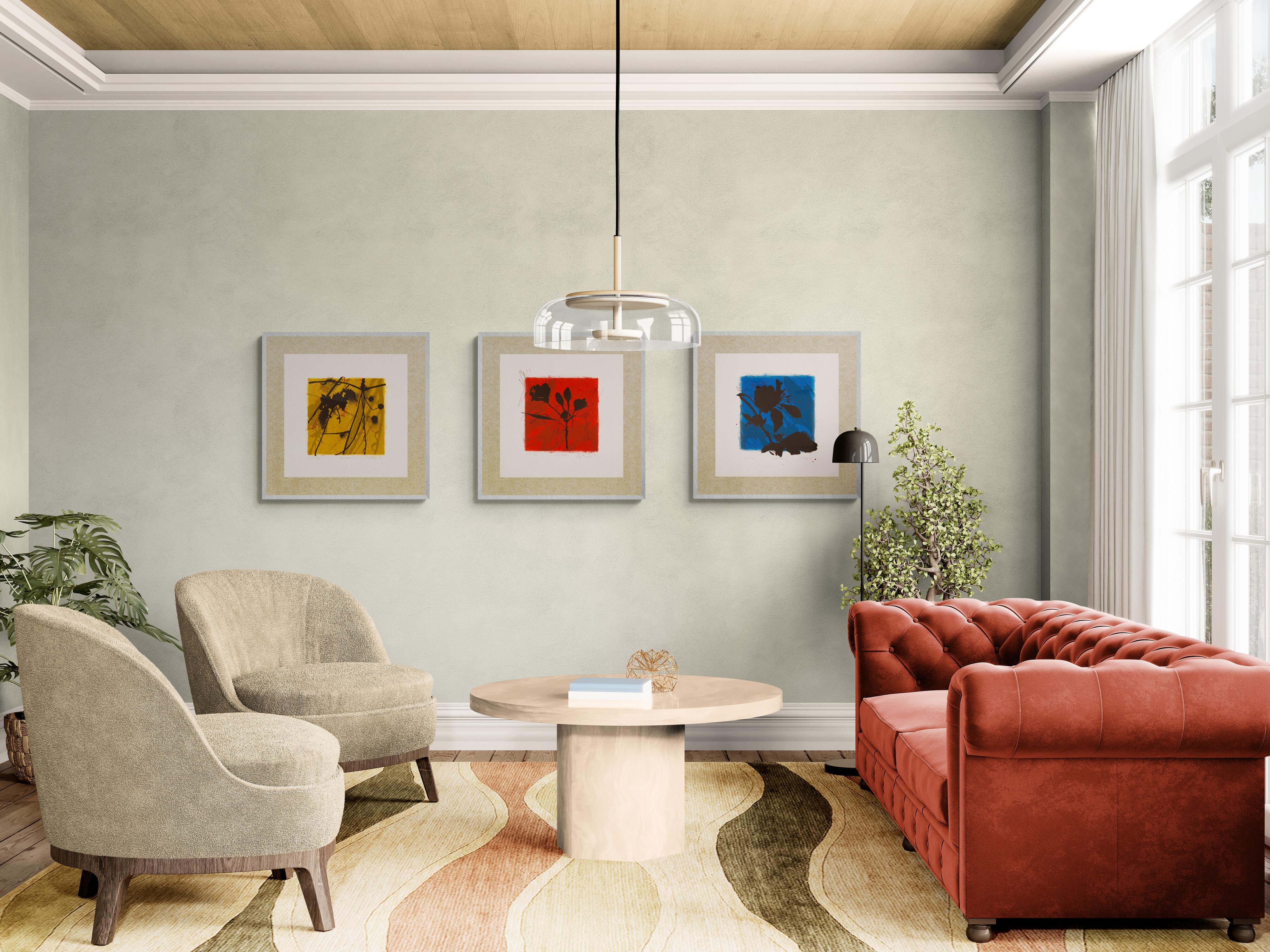 Night Walk Set of 3 (Natural Structures, Floral, Botanical, ~37% OFF LIST PRICE) - Contemporary Print by Susan Davidoff