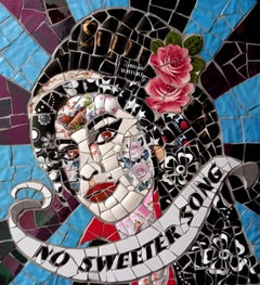 Used No Sweeter Song , Recycled Ceramic Mosaic by English Artist Susan Elliott