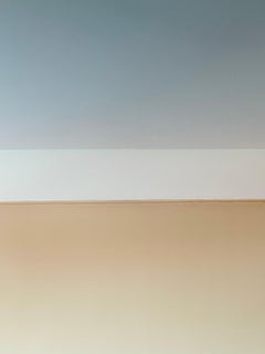 Bright Air - Contemporary Abstract Poured Painting Pale Blue Ivory Mauve, 2024