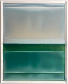 "Cascading Foldes (with footer) No.67" 2025 polimero colorato su carta Yupo