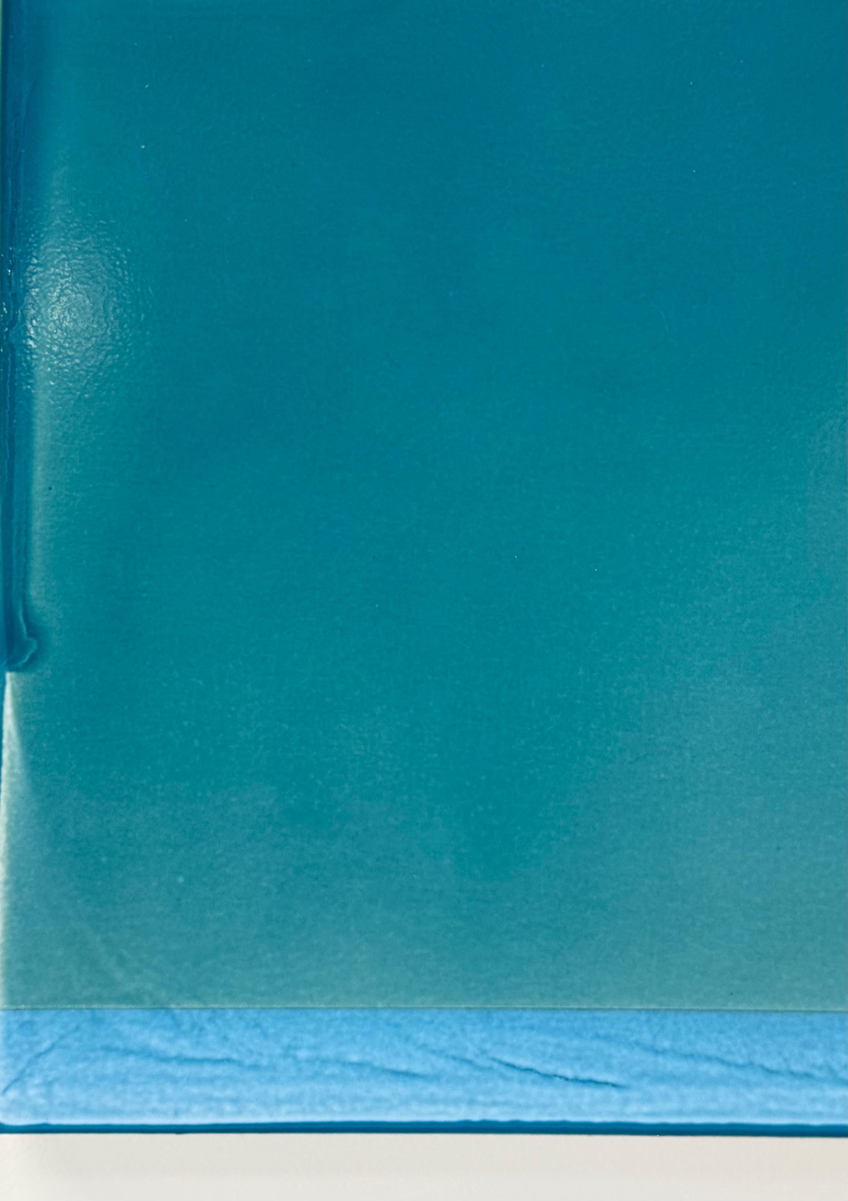 Bordo dell'acqua - Pittura contemporanea colata Blu Teal Verde Avorio, 2025 in vendita 10