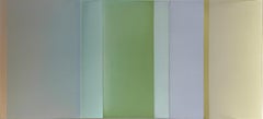 Susan English - Garden - Contemporary Jade Green Aqua Blue Poured Painting, 2025 Garden - Contemporary Jade Green Aqua Blue Poured Painting, 2025