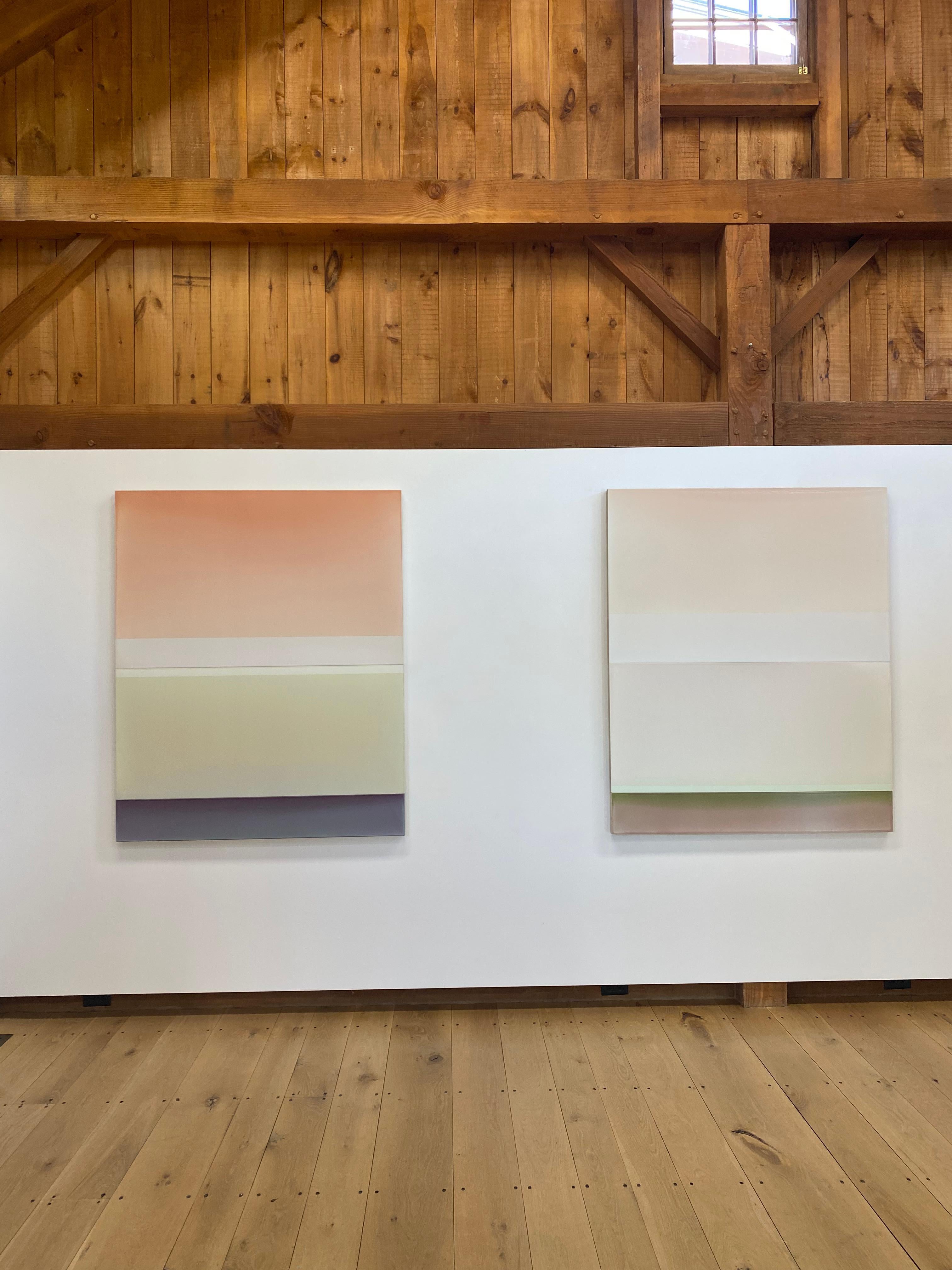 Joachims Dream - Pittura polimerica colorata, albicocca, giallo avorio, viola, 2022 7
