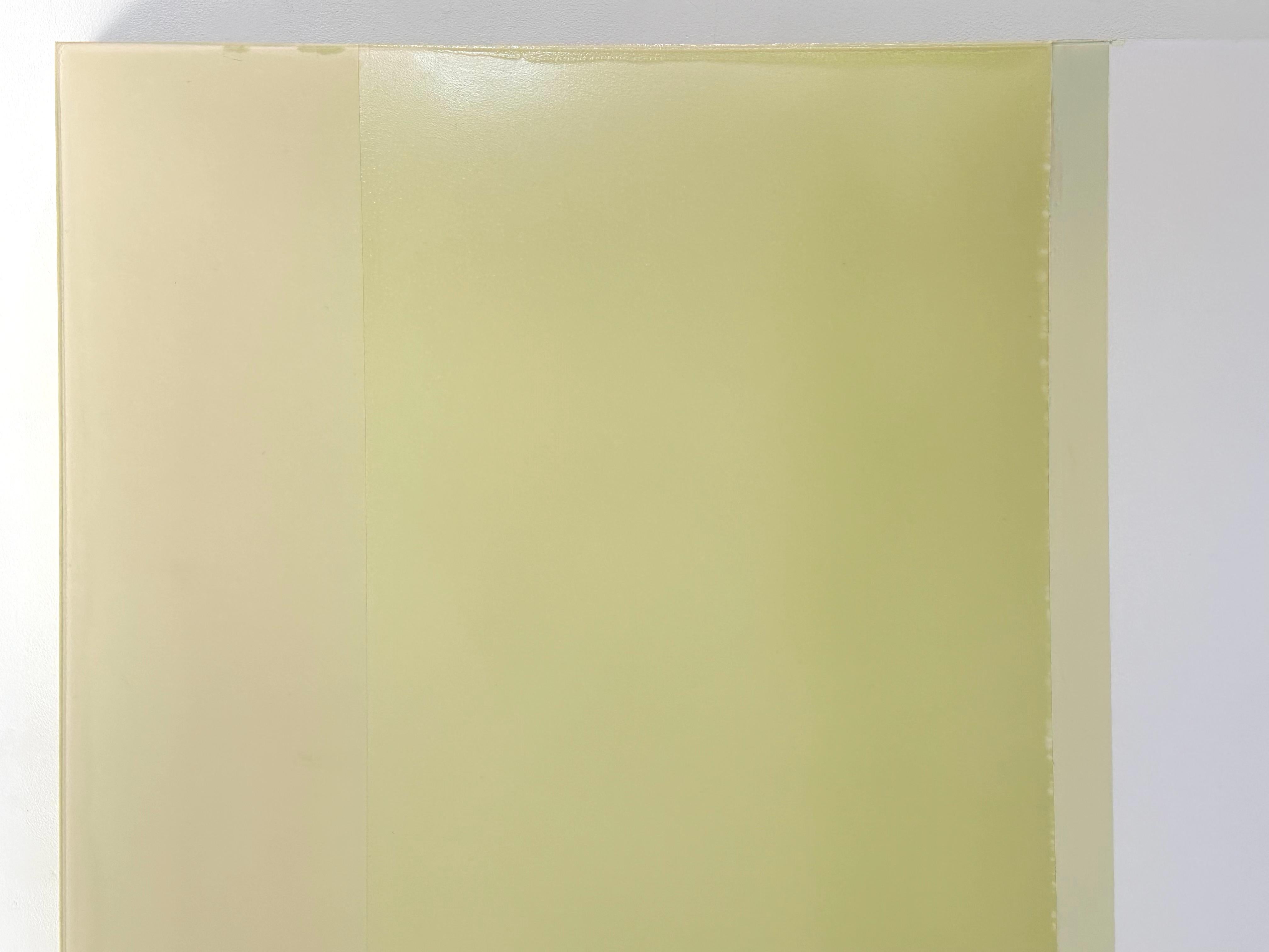 Abandona el camino, Pintura de polímero tintada en verde oliva, salvia, jade y azul aguamarina en venta 2