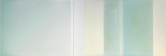 New Green No. Two, Horizontal Glossy Painting, Pale Jade Green, Light Teal