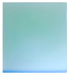 Outer Voice of Sky, Abstract Tinted Polymer Painting in Pale Robin's Egg Blue