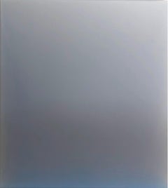 Outland 13, Soft Pale Ice Blue, Gray Blue Matte Gradient Polymer Painting